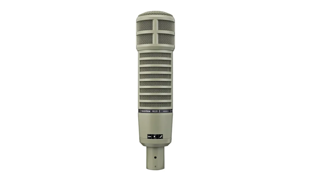 Electro-Voice RE20 Variable-D dynamic microphone in its classic beige finish