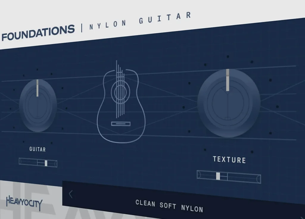Heavyocity FOUNDATIONS Nylon Guitar free Kontakt instrument with its guitar and texture controls
