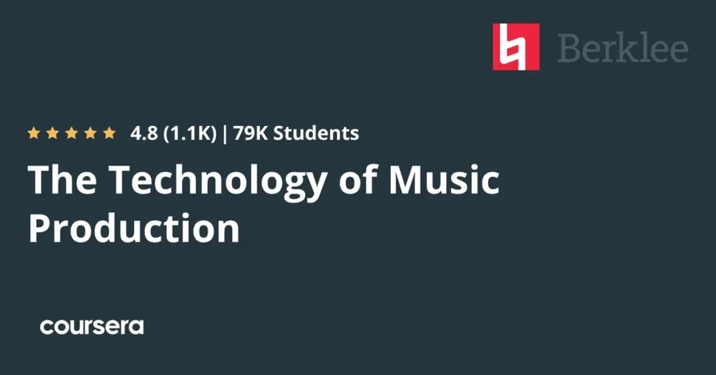 Coursera card for Berklee's The Technology of Music Production class