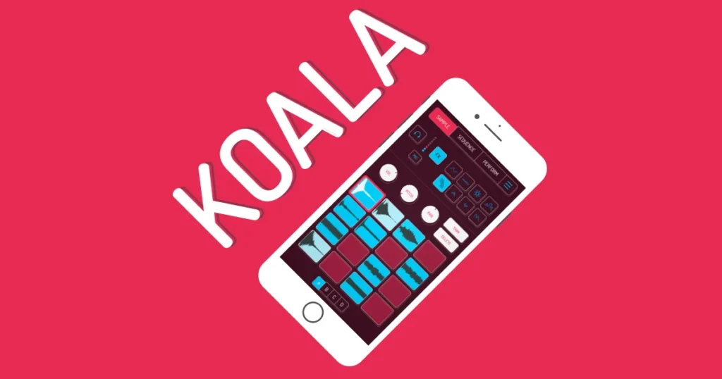Koala Sampler app on a phone with its grid of sample pads
