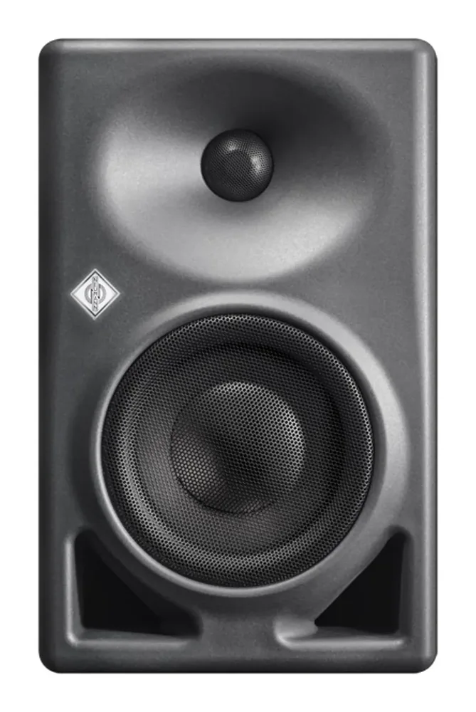 Neumann KH 120 II studio monitor in dark grey seen from the front