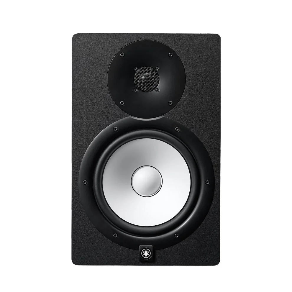 Yamaha HS8 powered studio monitor in black with its white 8-inch woofer