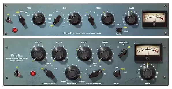 Waves PuigTec EQP-1A and MEQ-5 vintage-style EQ plugins