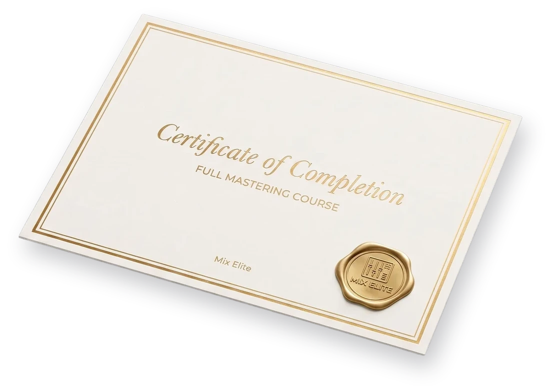 The Full Mastering Course certificate