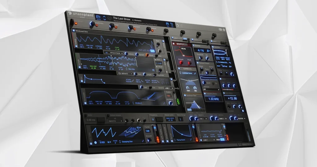 Kilohearts Phase Plant modular synth with generators, modulators and effects lanes
