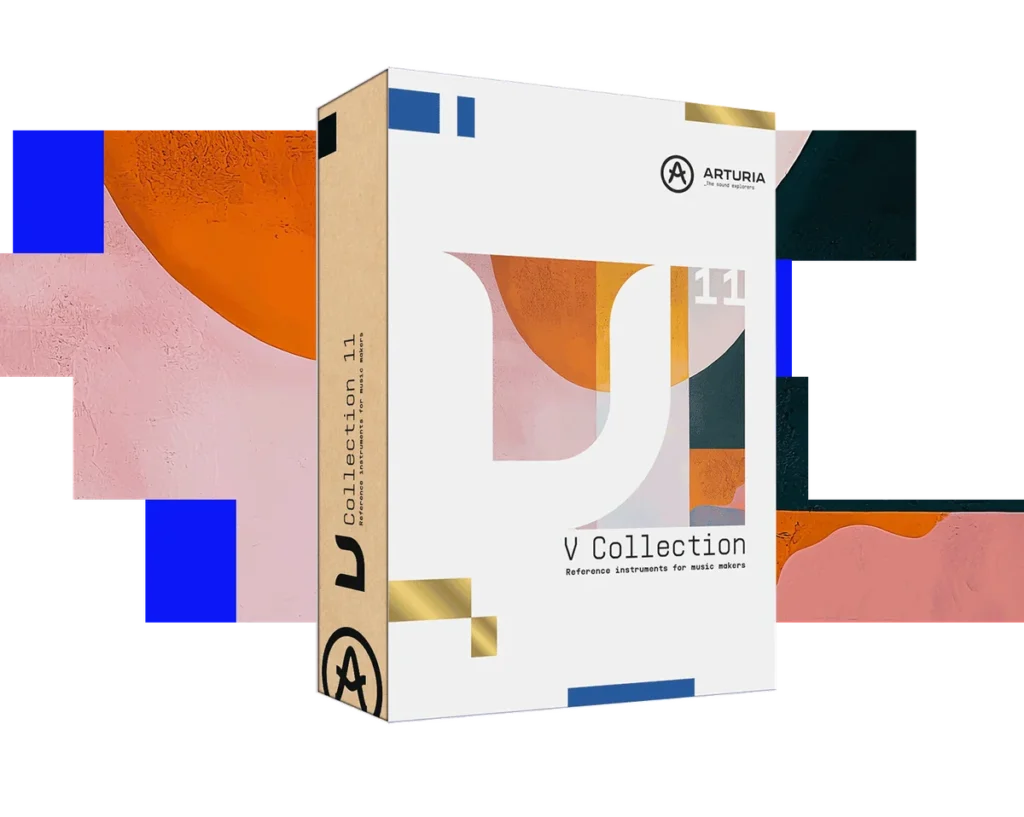 Arturia V Collection 11 box with its collection of classic synth and keyboard plugins