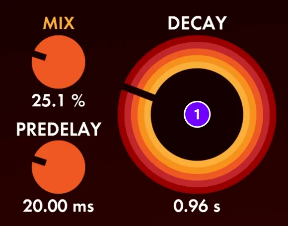 ValhallaVintageVerb in FL Studio with the Decay set to 0.96 seconds (1)