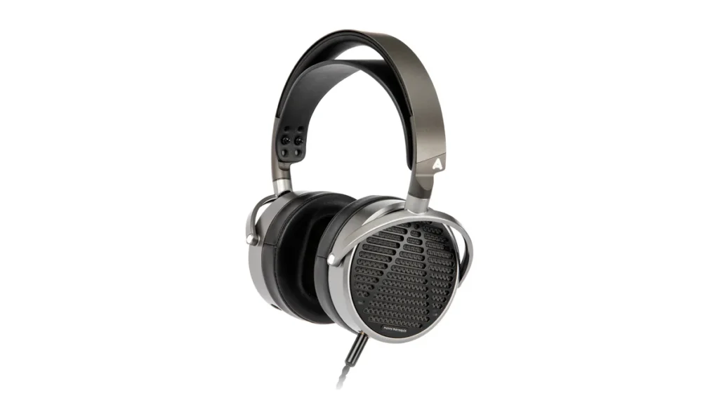Audeze MM-100 open-back planar magnetic headphones with a metal headband