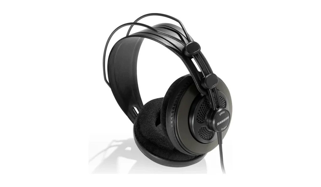 Samson SR850 semi-open studio headphones with velour ear pads
