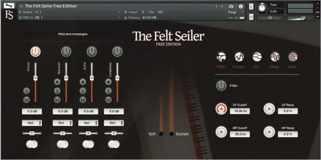 The Felt Seiler Free Edition by Strezov Sampling, a free felt piano for Kontakt Player